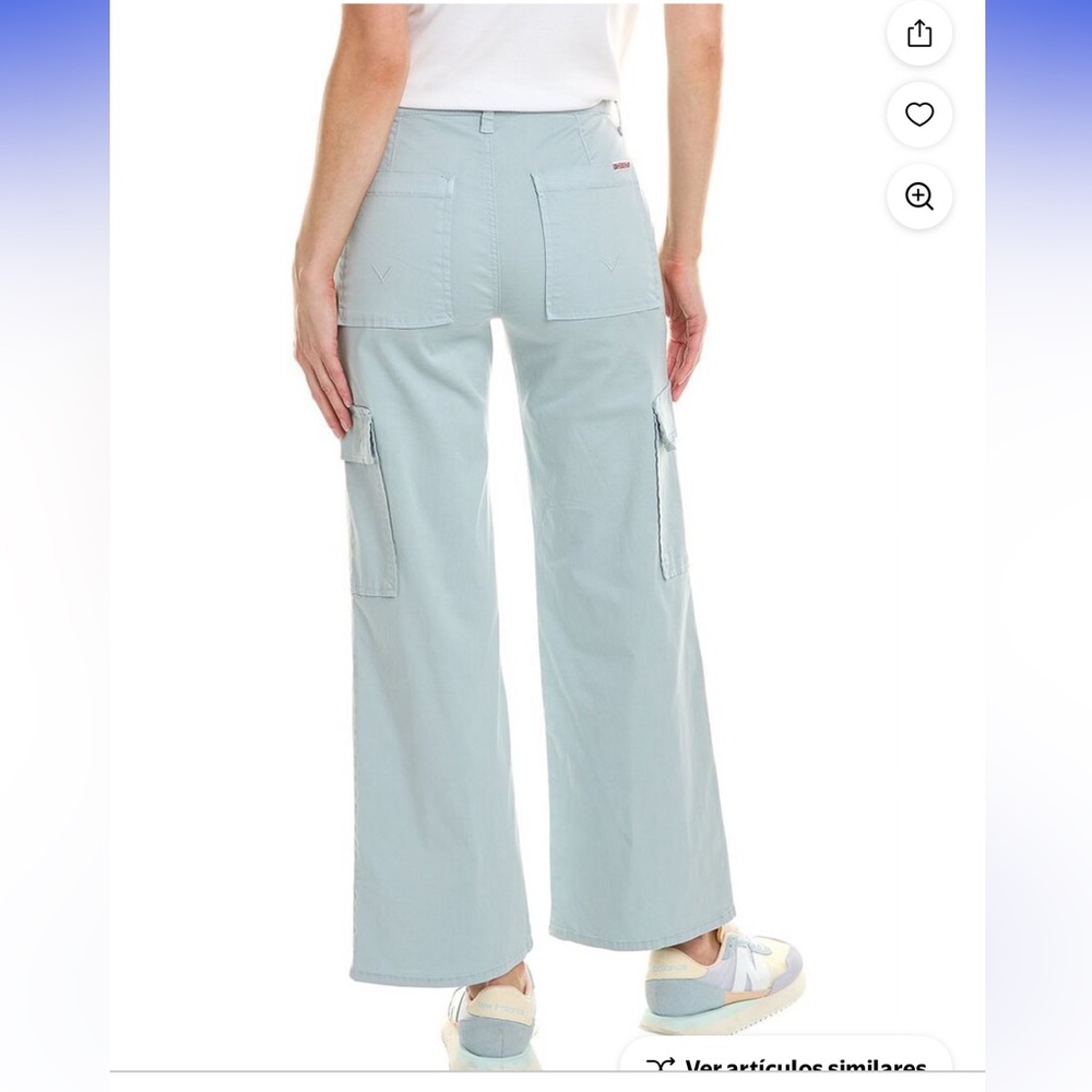 Light green Cargo Wide-Leg Pants